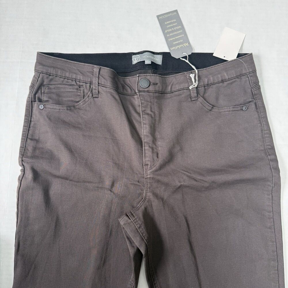 Wit & Wisdom Size 16 ‘Ab’solution Stretch High Rise Bootcut Pants Espresso NWT - Picture 3 of 9